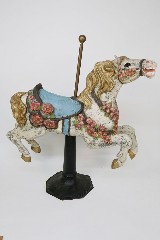 Appraisal: Papier-m ch Chanticleer Racing Horse Contemporary Contemporary Papier-m ch Chanticleer