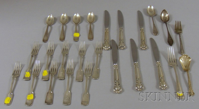 Appraisal: Group of Sterling and Coin Flatware including a assembled set