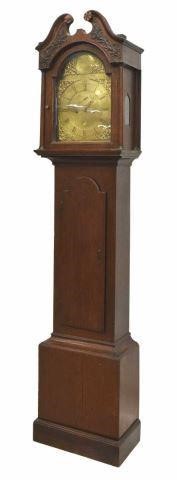 Appraisal: Scottish tall case clock late th c oak case with