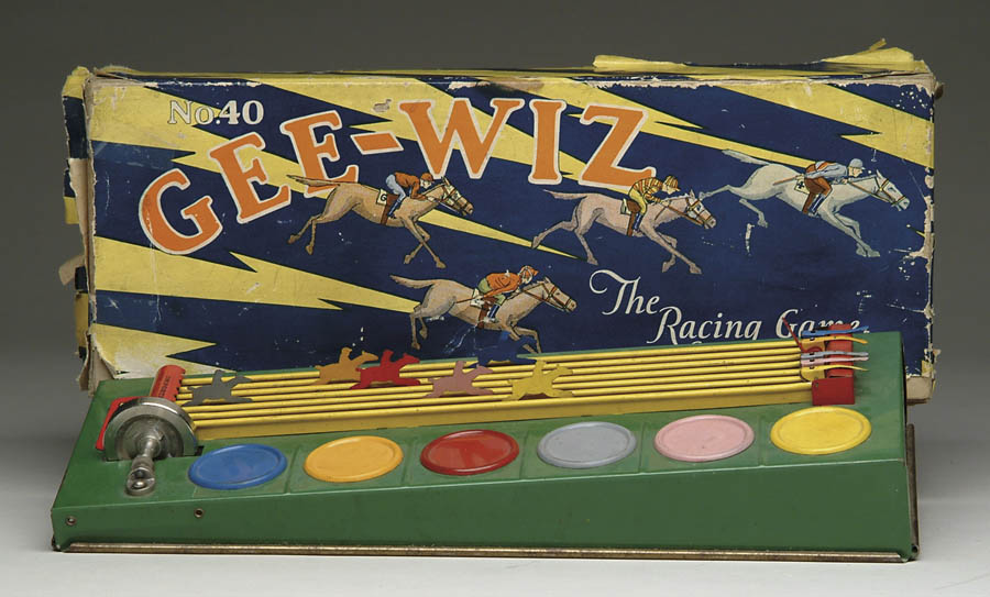 Appraisal: WOLVERINES GEE-WIZ RACING GAME W OB Set the horses at