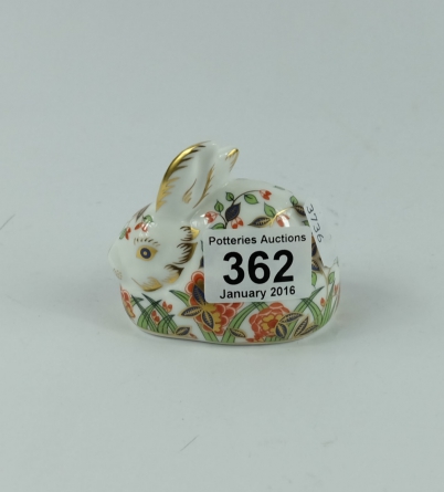 Appraisal: Royal Crown Derby Baby Rowsley Rabbit with gold stopper