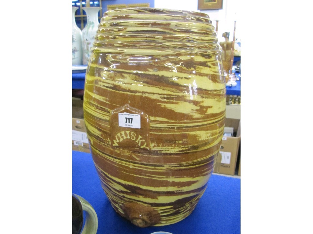 Appraisal: Large Scottish pottery whisky barrel