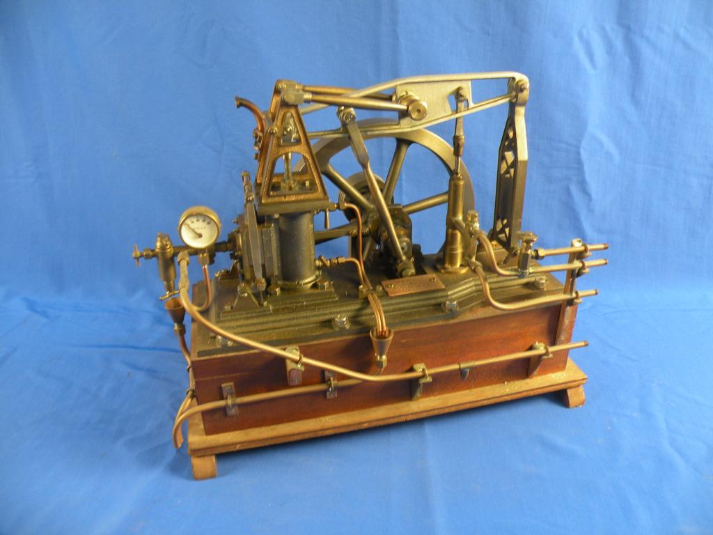 Appraisal: A Stuart half beam engine mainly made in brass on