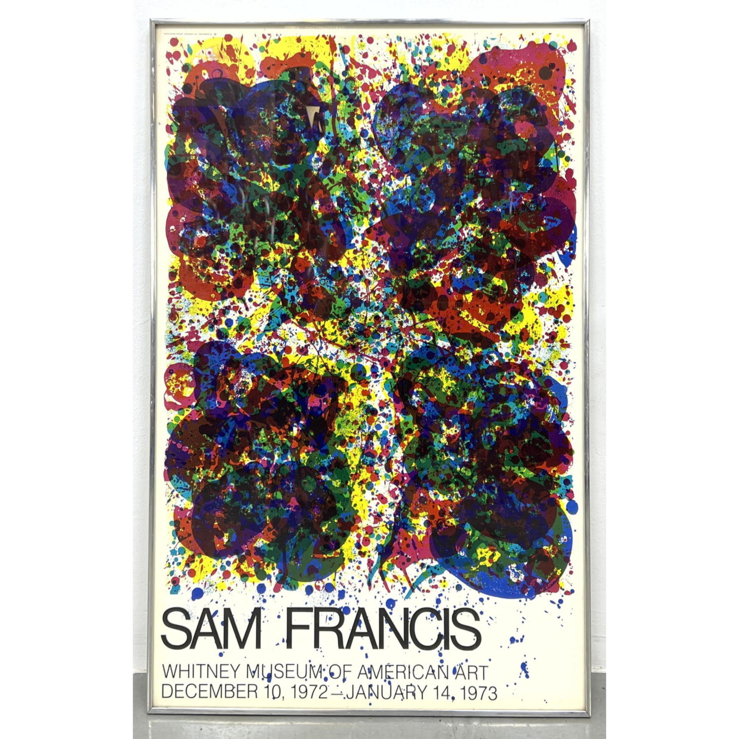 Appraisal: SAM FRANCIS Original exhibition poster WHITNEY MUSEUM of AMERICAN ART