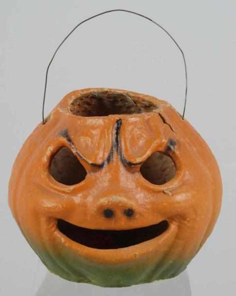 Appraisal: Pulp Halloween Frowning Face Jack-O-Lantern Description No paper labels Condition