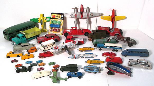 Appraisal: Metal Cast transportation toys Accumulation of American metal toys by