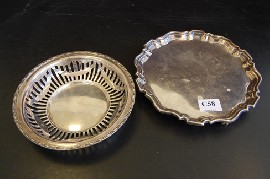 Appraisal: HARDY BROS STERLING SILVER BON BON DISH AND A SILVER