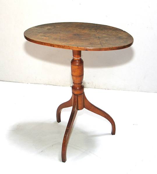 Appraisal: A Shaker hardwood candle stand height in width in depth