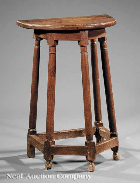 Appraisal: An English Walnut Joint Stool late th early th c