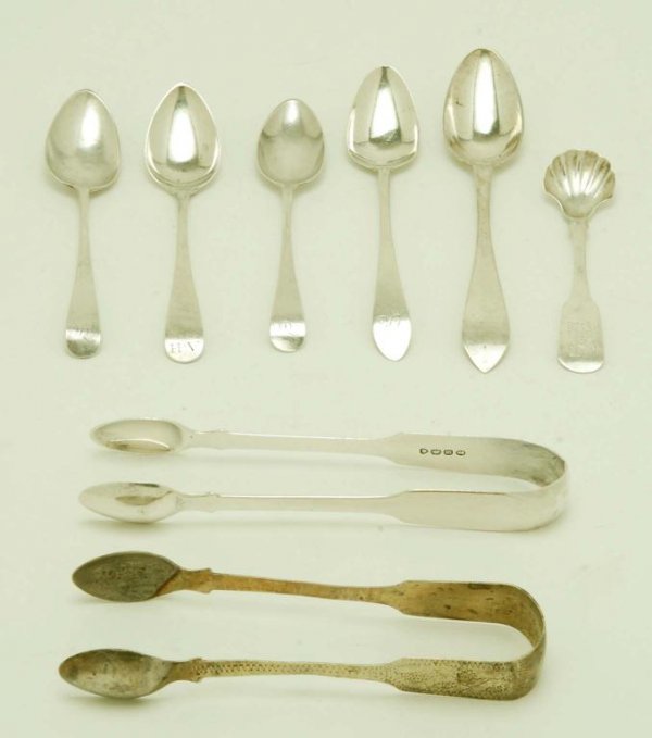 Appraisal: A lot of eight pieces of silver flatware Includes two