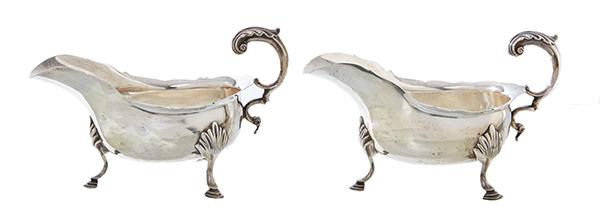 Appraisal: A PAIR OF VICTORIAN SILVER SAUCE BOATS BY CHARLES STUART