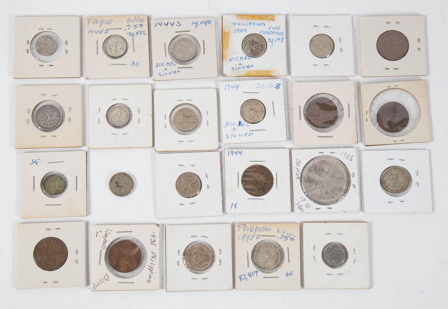 Appraisal: e Philippines Mixed Coins U S Administration Twenty-four coins from