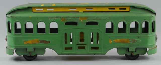 Appraisal: SCHIEBLE RAPID TRANSIT TROLLEY Pressed steel electric lights painted in