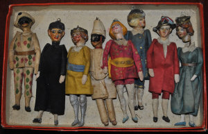 Appraisal: A set of eight th century Italian miniature costume dolls