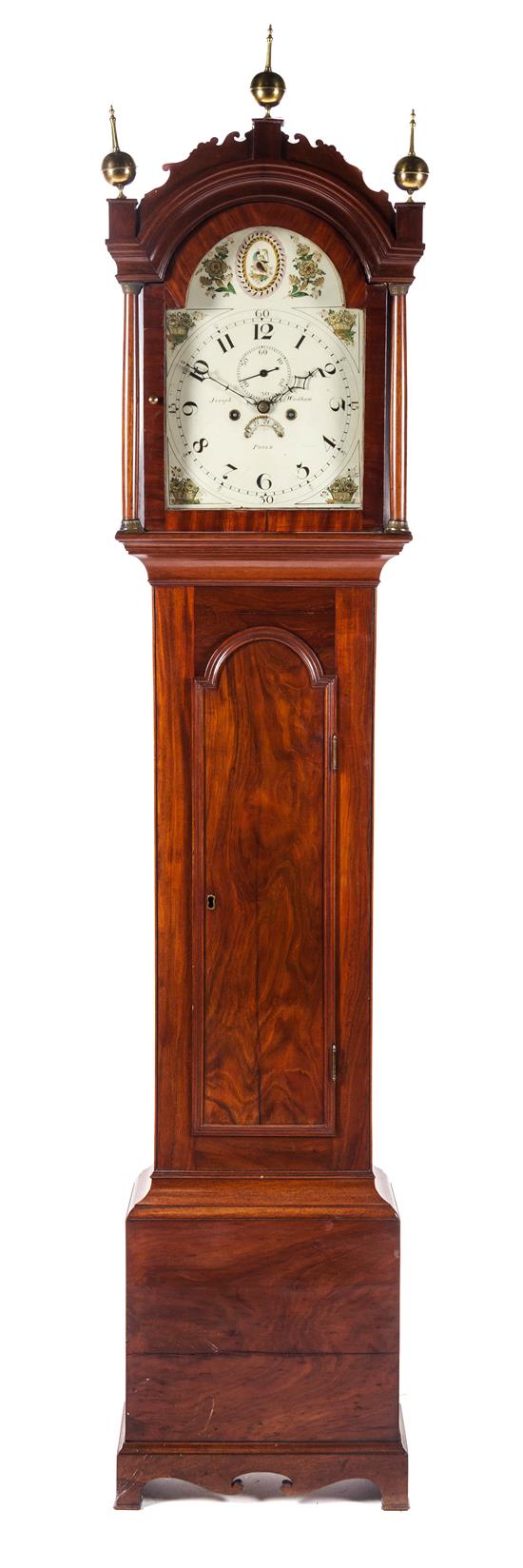 Appraisal: Sale Lot An English Mahogany Tall Case Clock joseph wadham