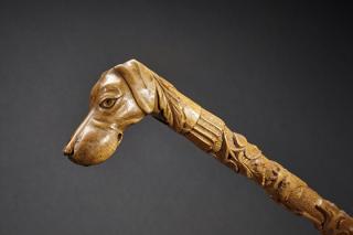 Appraisal: Dog's Head Cane Dog's Head Cane in As found