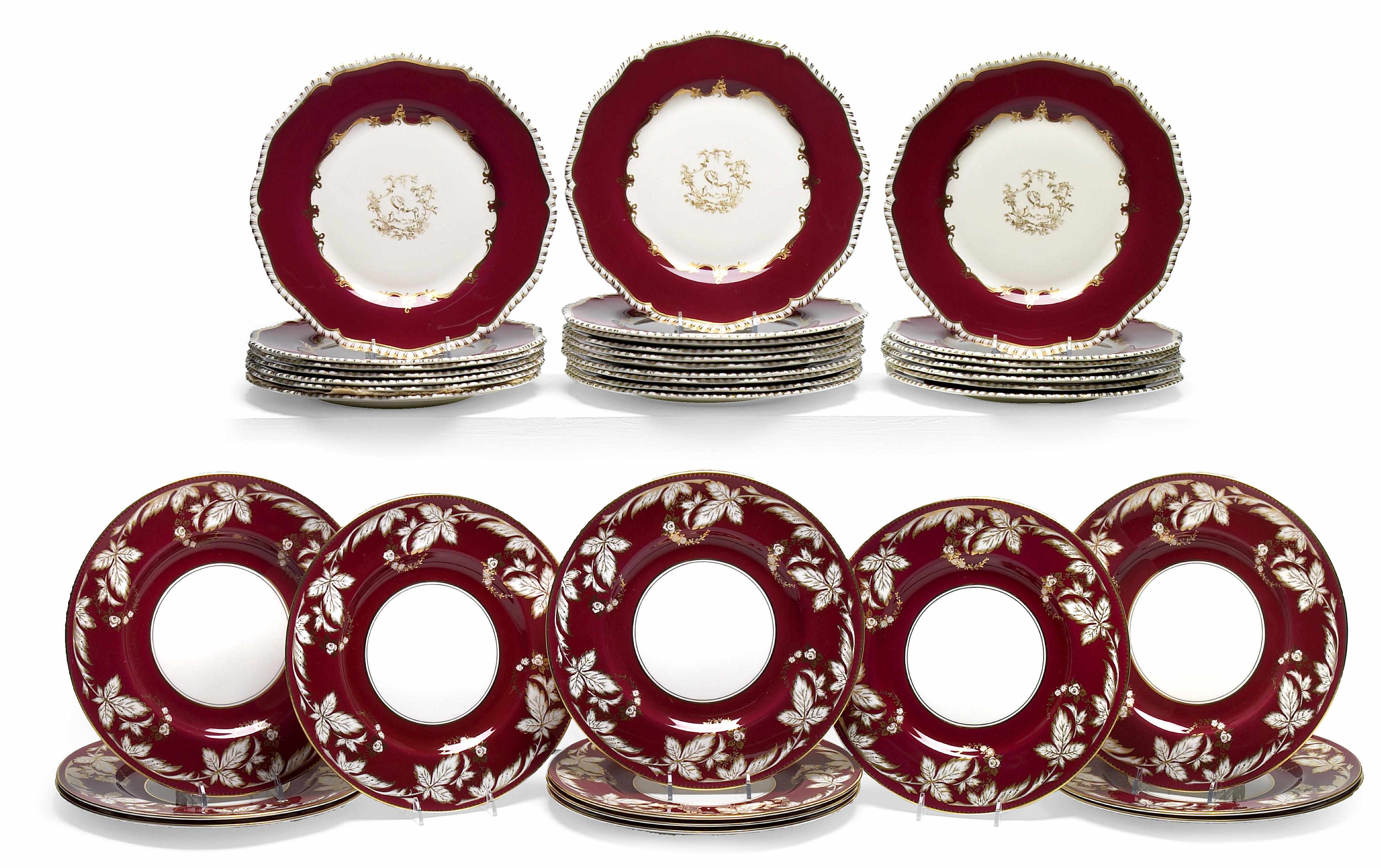 Appraisal: Two sets of Royal Worcester porcelain plates th century The