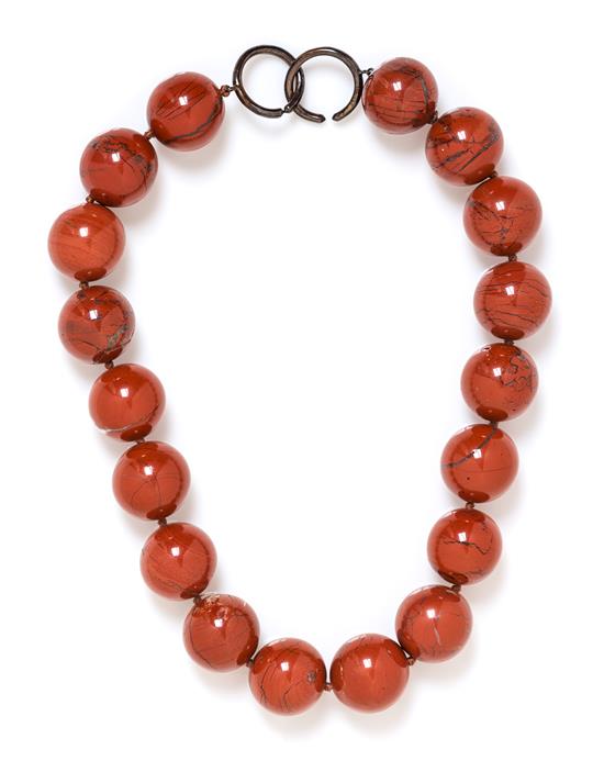 Appraisal: Sale Lot A Jasper Bead Necklace Paloma Picasso for Tiffany