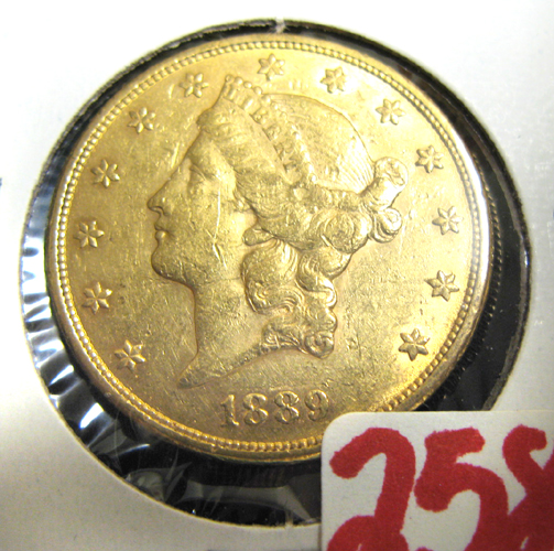 Appraisal: U S TWENTY DOLLAR GOLD COIN Liberty head type -S