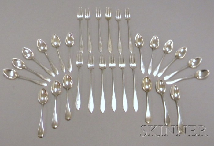 Appraisal: Group of Sterling Demitasse Spoons and Seafood Forks mainly Towle