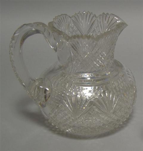 Appraisal: CUT GLASS WATER PITCHER