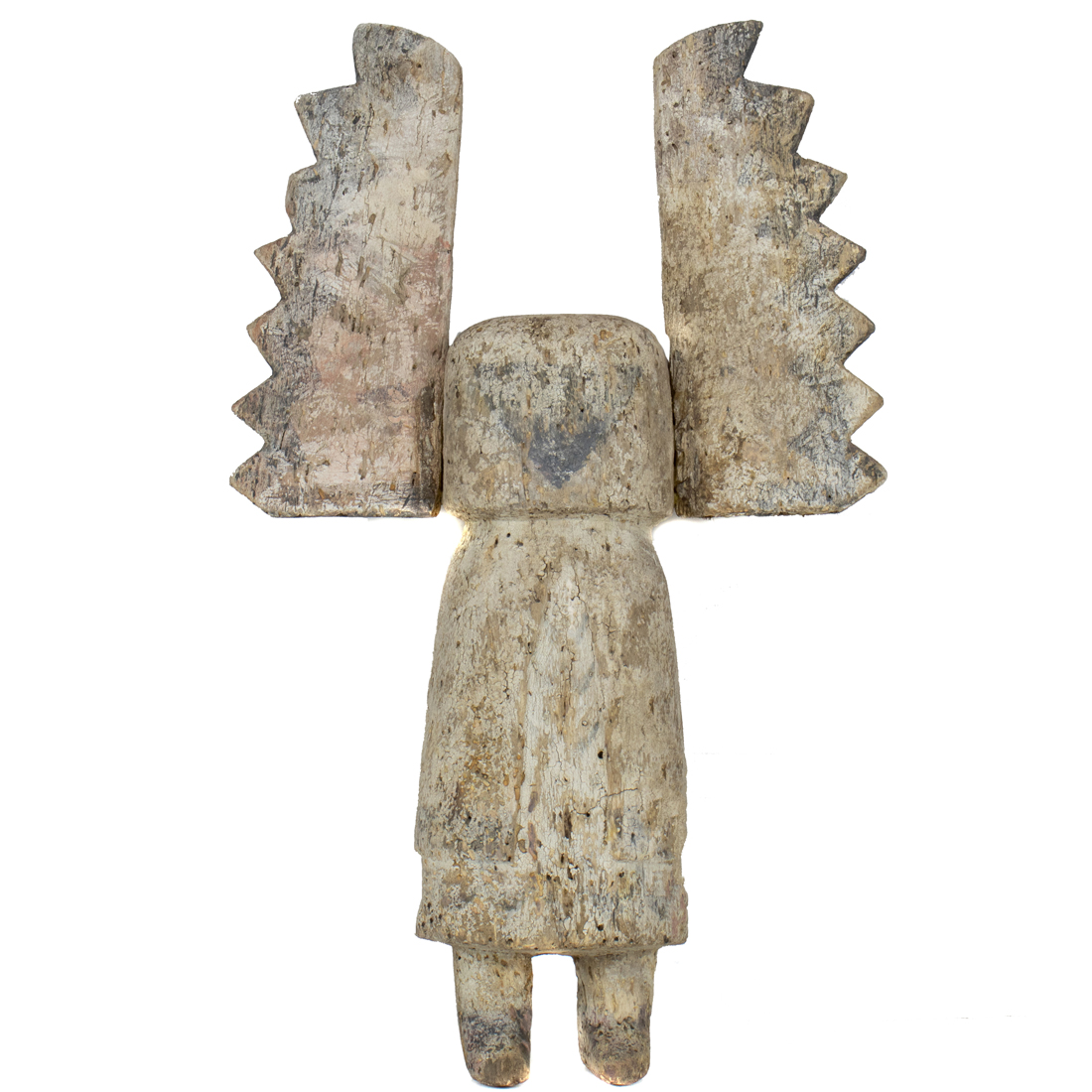 Appraisal: An Old Rio Grande Shrine kachina the winged figure wearing