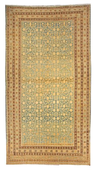 Appraisal: A Khotan carpet Turkestan circa size approximately ft in x