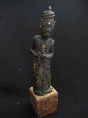 Appraisal: Oriental Carved Horn Figurine of a goddess '' tall plus