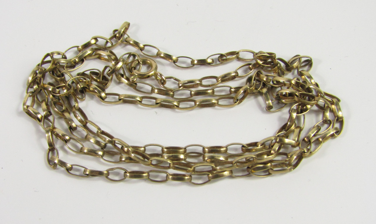 Appraisal: A ct gold belcher link neck chain on a bolt