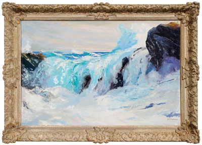 Appraisal: William Matthews Hekking painting American - January at Lobster Cove