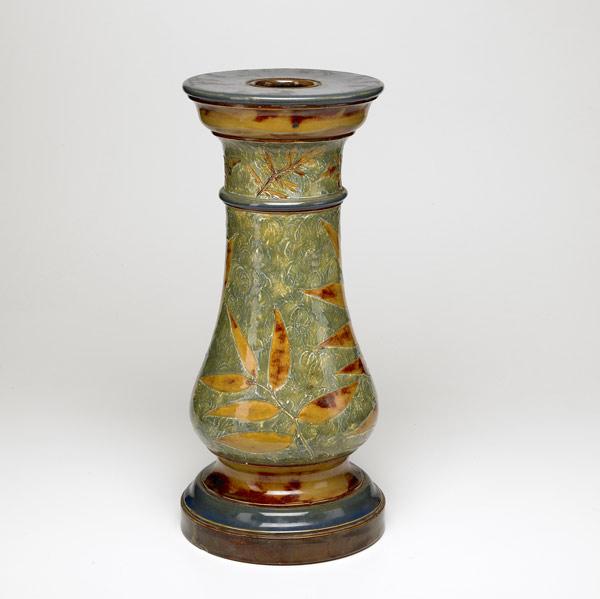 Appraisal: DOULTON LAMBETH Pedestal impressed with leaves Small bruise to base