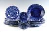 Appraisal: SPONGEWARE LOT - Twenty-seven piece lot of blue decorated spongeware