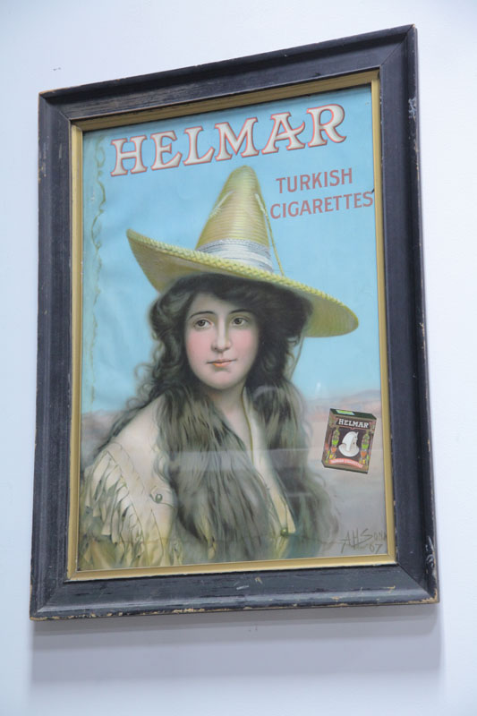 Appraisal: HELMAR CIGARETTE ADVERTISING POSTER American early th century Depicting a