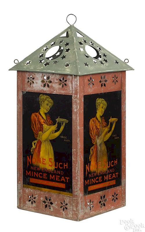 Appraisal: None Such Mince Meat painted tin and glass sign None