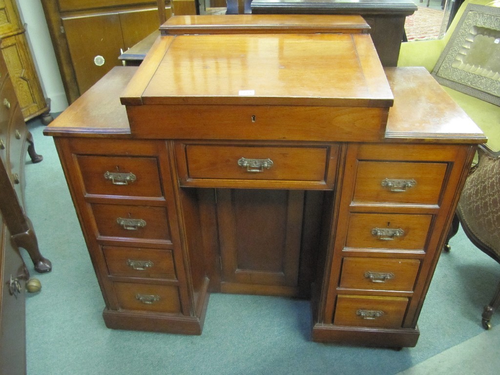 Appraisal: Victorian mahogany kneehole desk