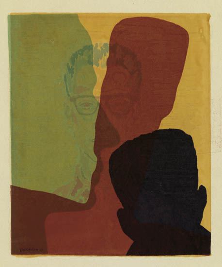 Appraisal: ROY DECARAVA - Self Portrait Color screenprint printed on buff