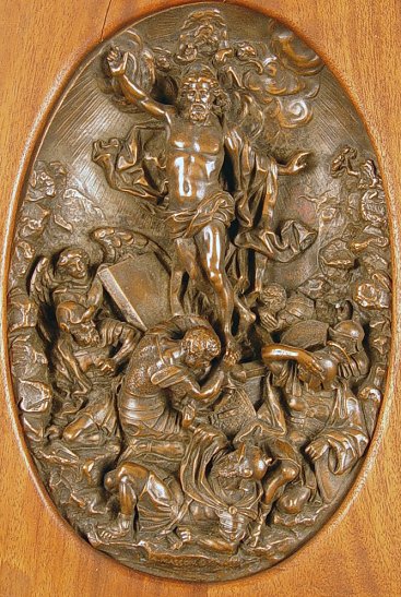 Appraisal: A MASSON RELIGIOUS PLAQUE Highly detailed depiction of the resurrection