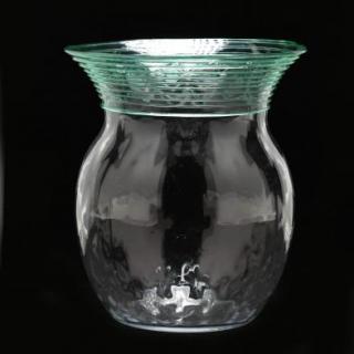 Appraisal: Carder Era Steuben Threaded Vase circa clear ribbed glass with