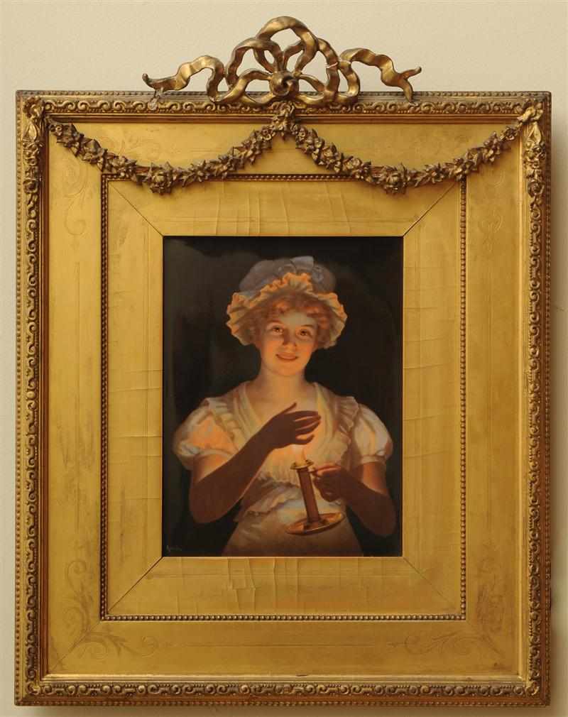 Appraisal: BERLIN PORCELAIN PLAQUE ''LISETTE'' Signed Knoller the reverse impressed with