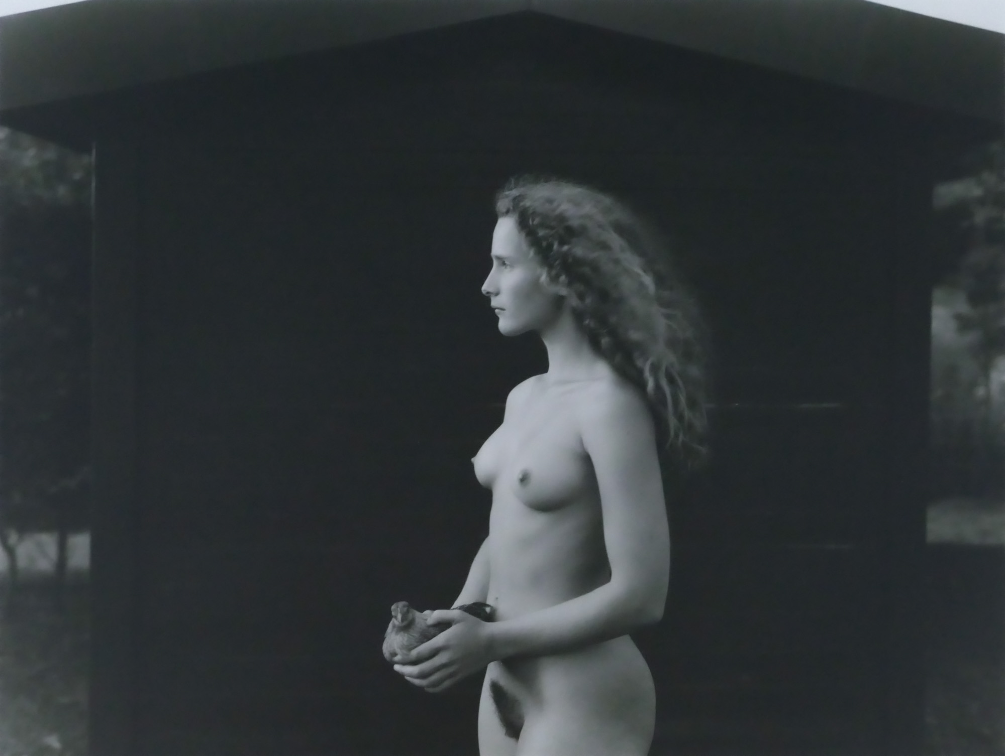 Appraisal: Jock Sturges b French ''Danielle with Chicken Oud Heusden The