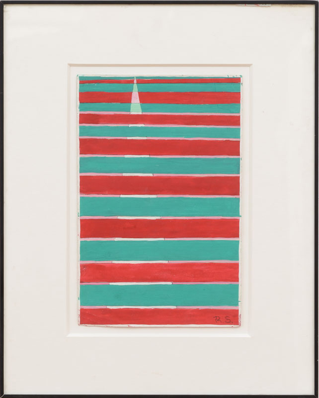 Appraisal: ROLPH SCARLETT - RED AND GREEN Gouache on paper signed