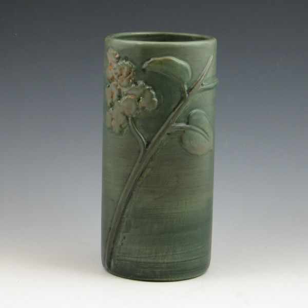 Appraisal: Weller Kenova cylinder vase with floral design Unmarked but a