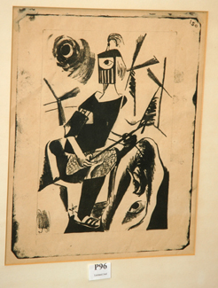 Appraisal: ATTRIBUTED TO LEONARD FRENCH ABSTRACT FIGURE LITHOGRAPH