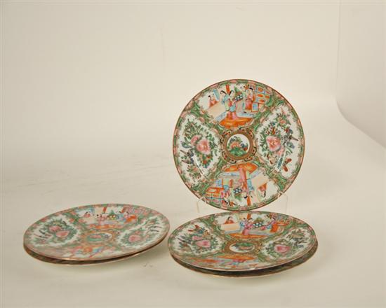 Appraisal: Five Rose Medallion Plates marked to the bottoms Made in