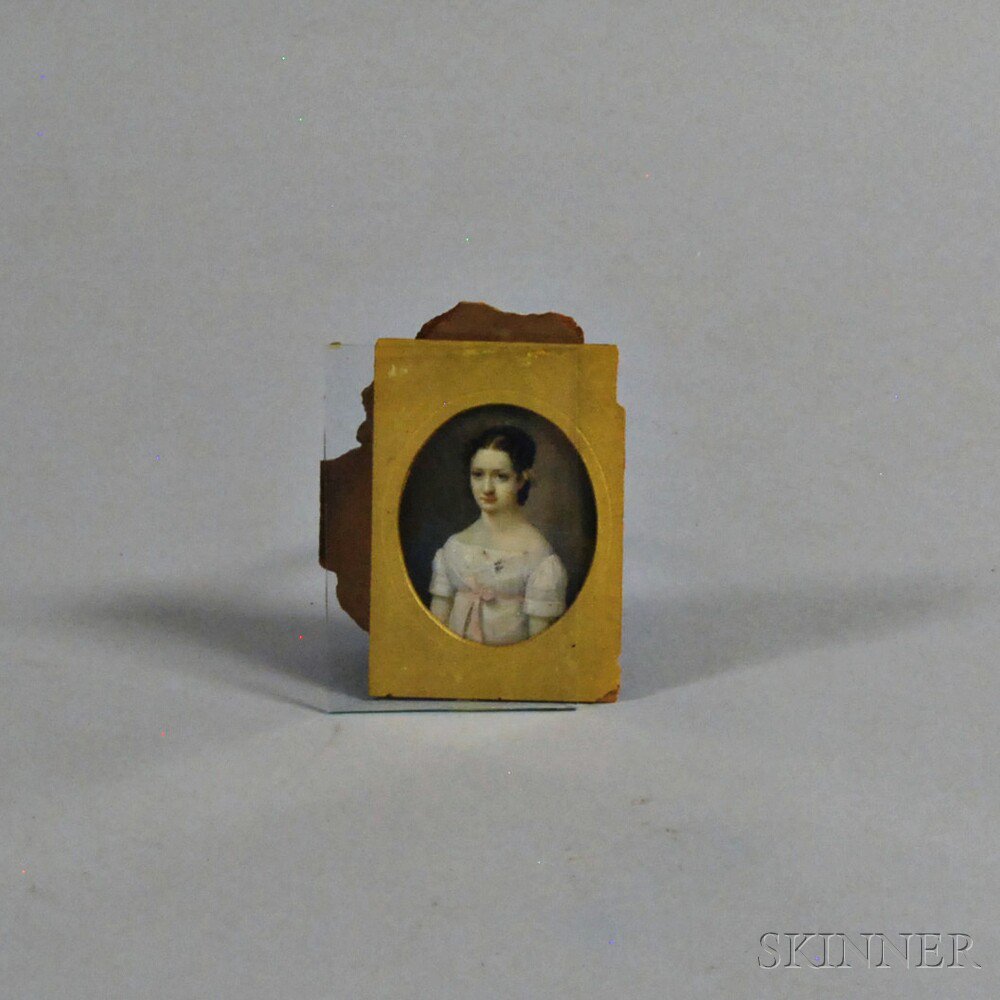 Appraisal: Portrait Miniature of a Girl America early to mid- th