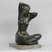 Appraisal: Victor Gutierrez Mexican Contemporary Seated nude woman Bronze attached to