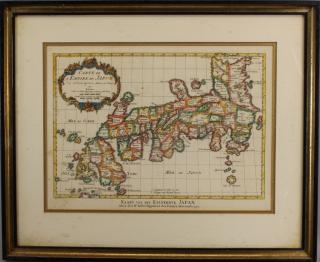 Appraisal: Antique Hand Colored Map of Japan A striking map of