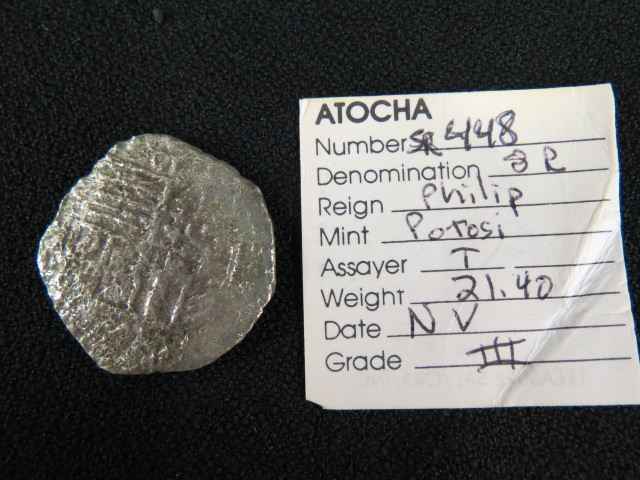 Appraisal: Atocha Treasure Coin Reales Potosi mint Reigh of Philip Mel