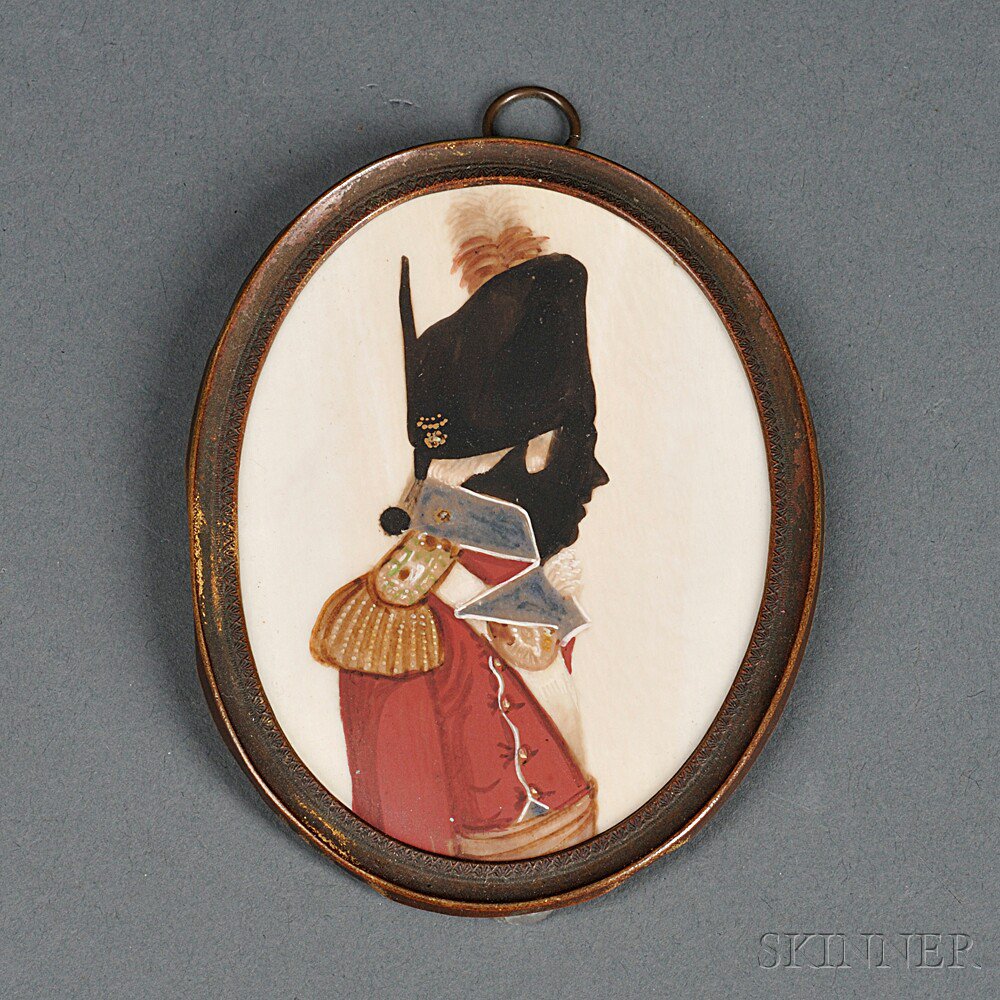 Appraisal: German Military Silhouette Miniature c early th century painted soldier