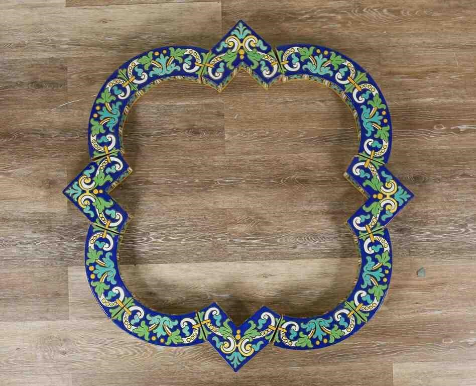 Appraisal: Decorative pottery tiles Enamel and ceramic pieces total Marked with